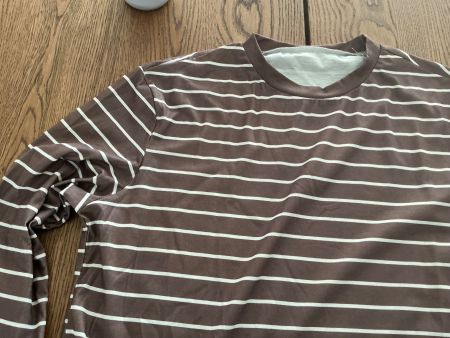 Langarmshirt braun weiss gestreift Gr.M