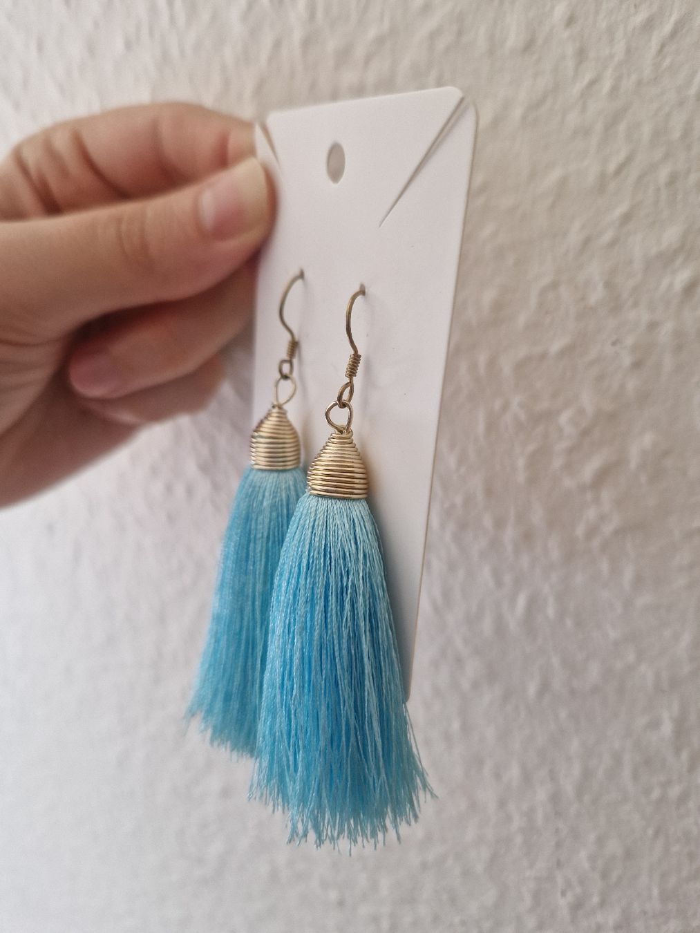 Orecchini pendenti & Orecchini a lobo: Boucles d'oreilles à pampilles bleu clair – Nuovo e nell'imballaggio originale da Lausanne venduto da nay_km7s 1