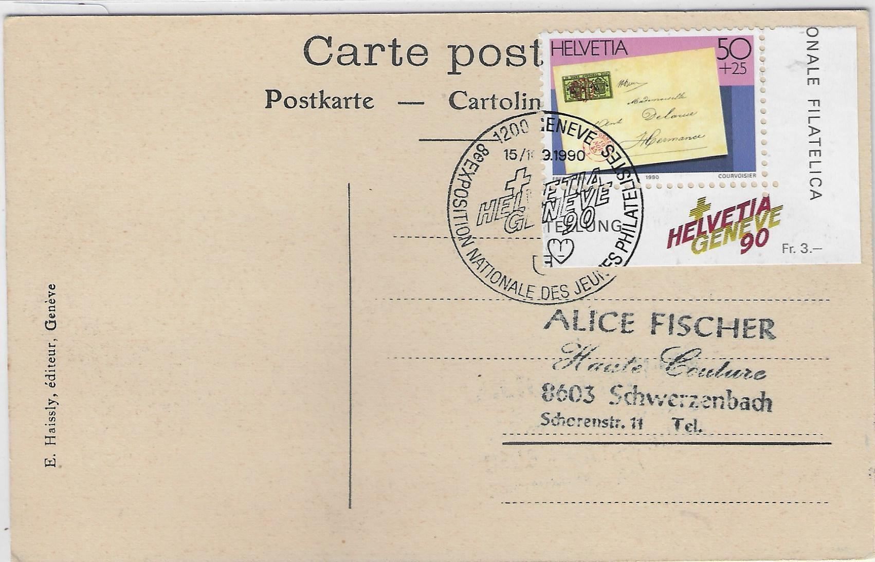 Cartoline postali: Geneve - Quai des Eaux-Vives - animee – Usato da Ettingen venduto da Kartenplanet 1
