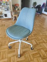 Bürostuhl Stoff Mintgrün mit Rollen guter Zustand
