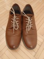H&M Herren-Schnürschuhe Gr. 43 – klassisch, cognacbraun, gut