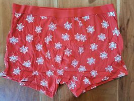 Weihnachtliche rote Boxershorts / Unterwäsche Gr. XXL