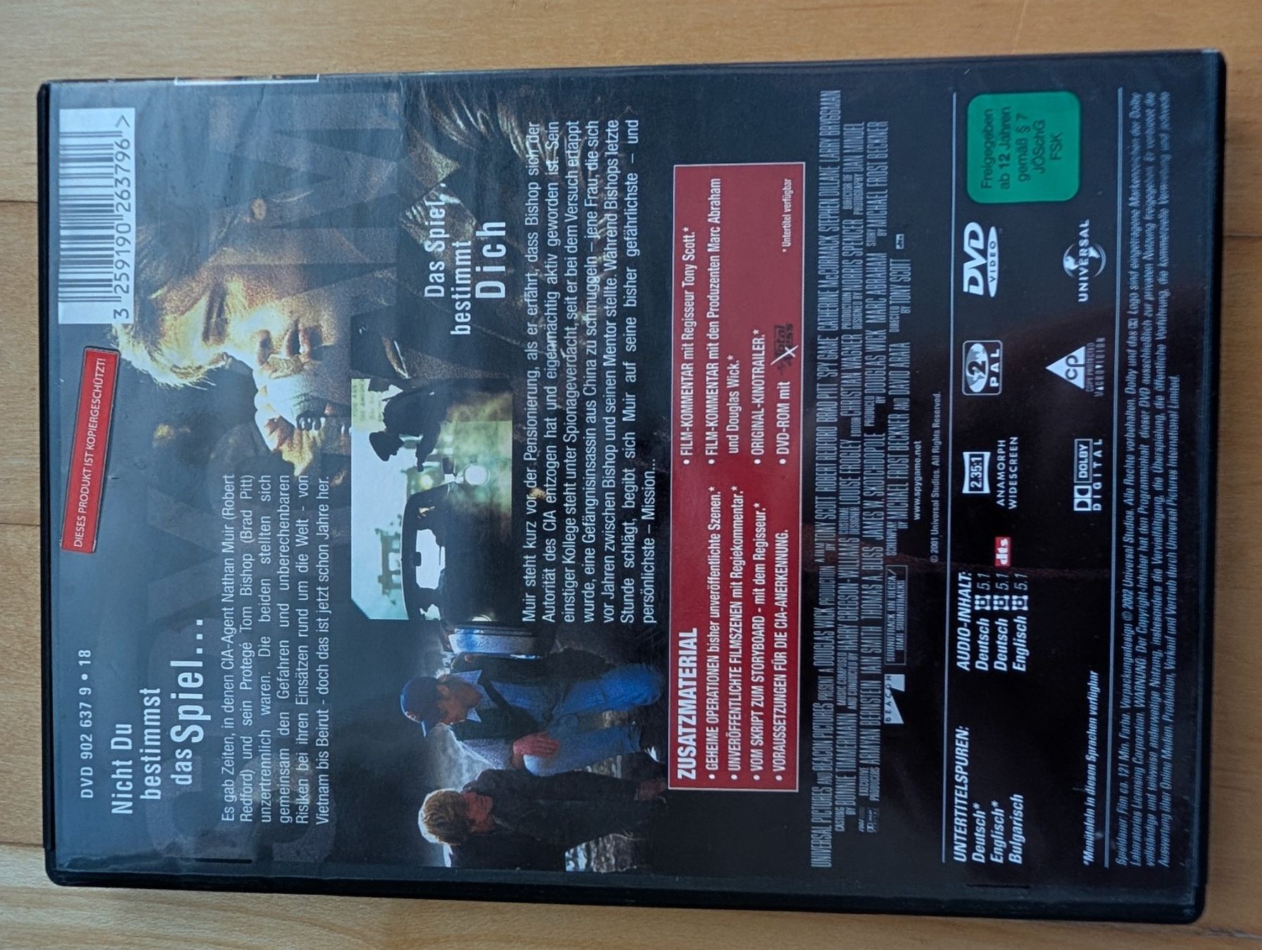 Alle DVDs: Spy game DVD – Gebraucht aus Uster von drvic10k 1