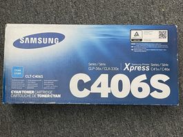 Samsung CLP-360/CLX-3300/C410X/C460FW Toner, CLT-C406S