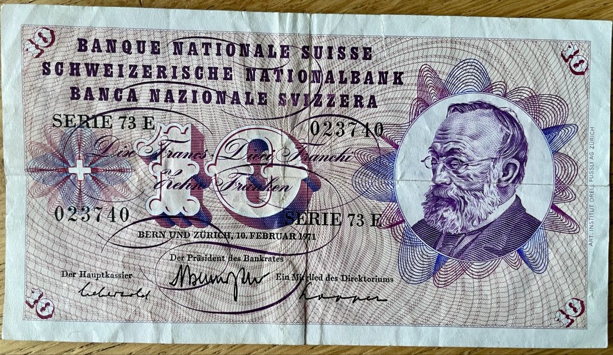 Banconote: Schweizer Banknoten fünfte Serie – Usato da Winterthur venduto da Susiundreini 6