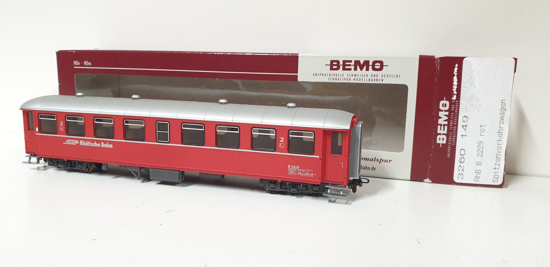 Bemo Modellini di ferrovie: Bemo RhB Spitzenverkehrswagen  3260 149 – Nuovo (secondo la descrizione) da Geroldswil venduto da TopTrain54