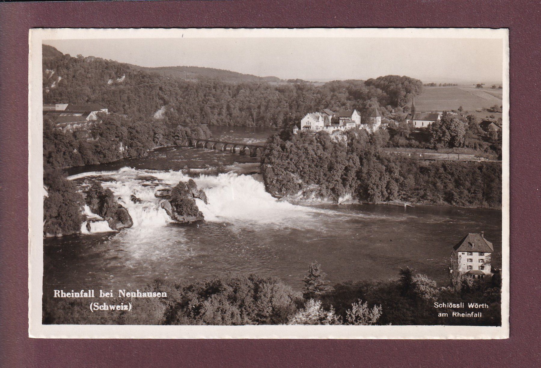 Ansichtskarten: RHEINFALL bei Neuhausen - 1954 – Gebraucht aus Pully von nicecards