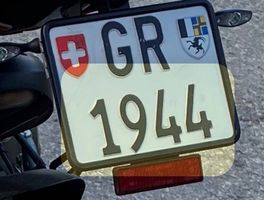 GR 1944 Motorrad Kontrollschild