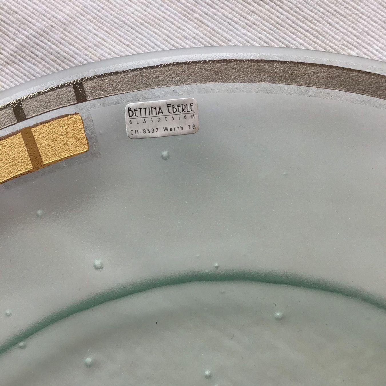Piatti: Platzteller Glas mit Blattgold 10 Stk. – Usato da Frenkendorf venduto da silasho 1