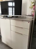Kommode grau/weiss mit 2 Schubladen