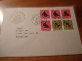 FDC Pro Juventute 1953, 6erblock Z-Druck, gelaufen