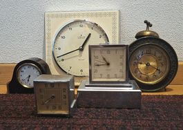 original Vintage Wecker-Set: 5 Stuck, Uhrenliebhaber/ Bastle
