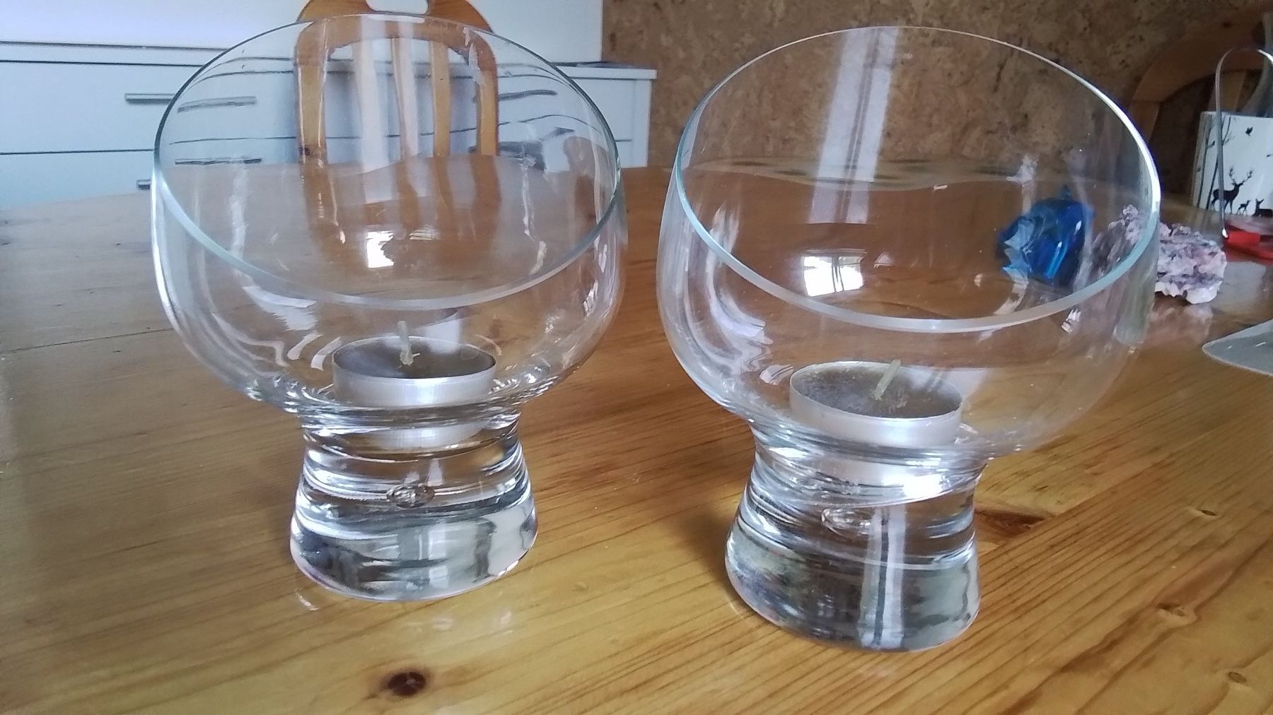 Portacandele: Windlichter Glas 2er Set Kerzenhalter Teelicht – Usato da Oberurnen venduto da DVDL 1