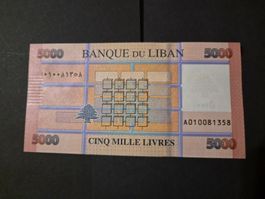 Liban 5.000 livres P91 UNC