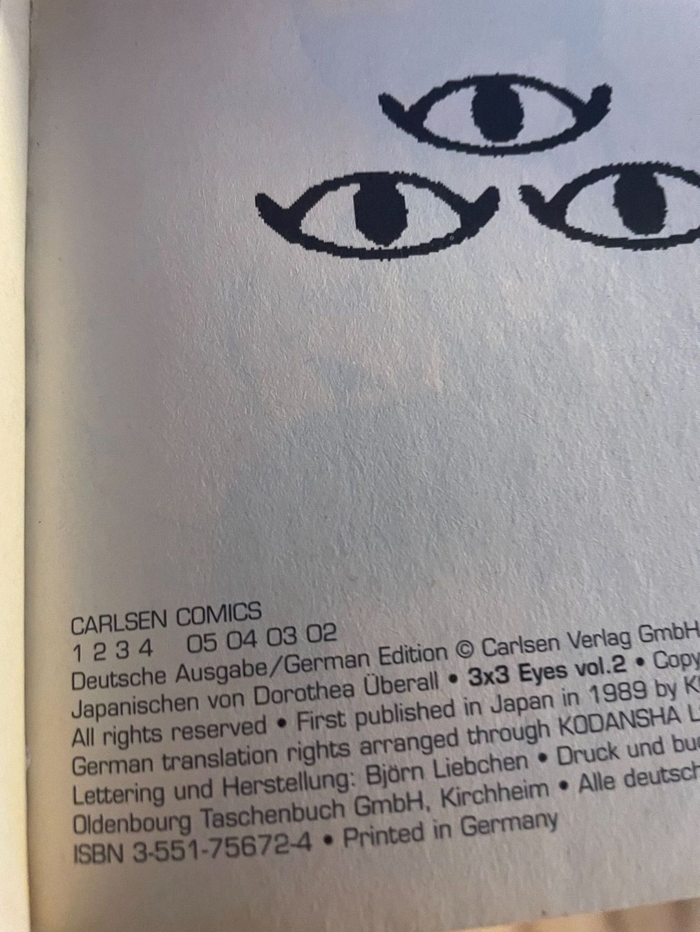 Fumetti: 3x3 Augen Manga – Usato da Ringgenberg BE venduto da Republic_Of_Gamers 2