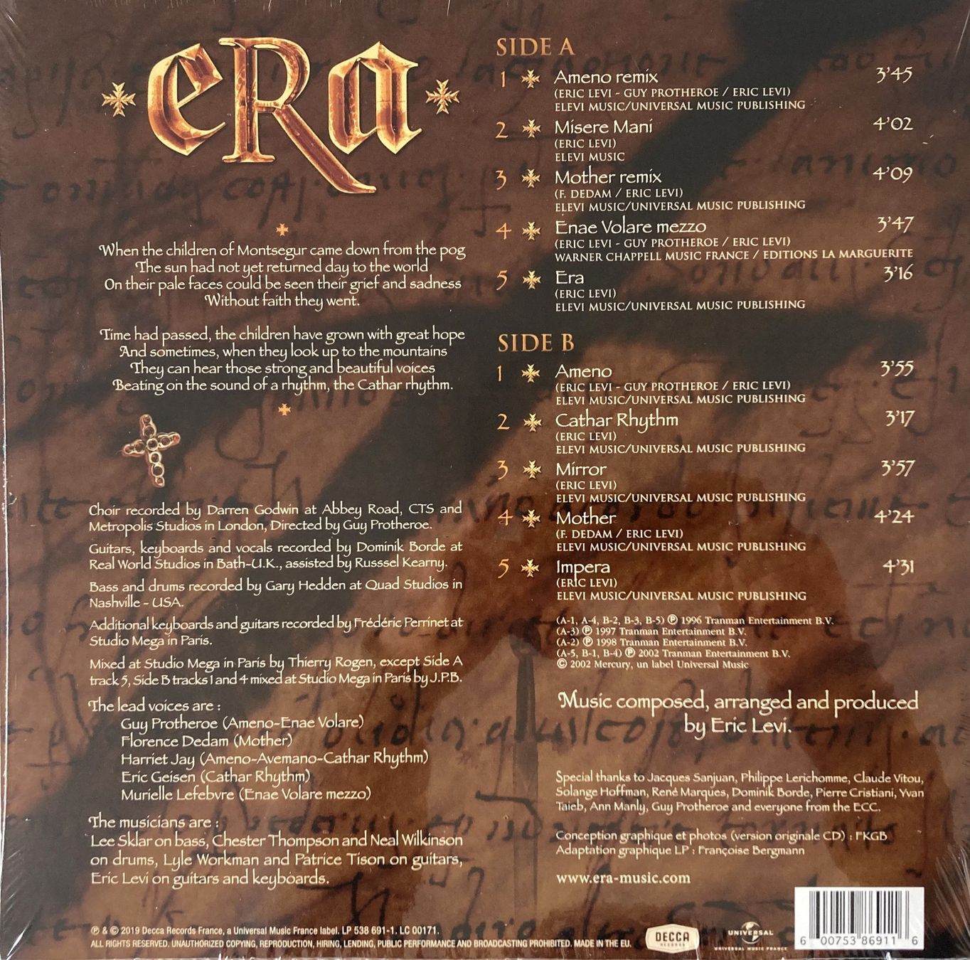 Dischi in vinile: ERA - ERA (1 LP) – Nuovo e nell'imballaggio originale da Bottens venduto da hotter-than-hell 1