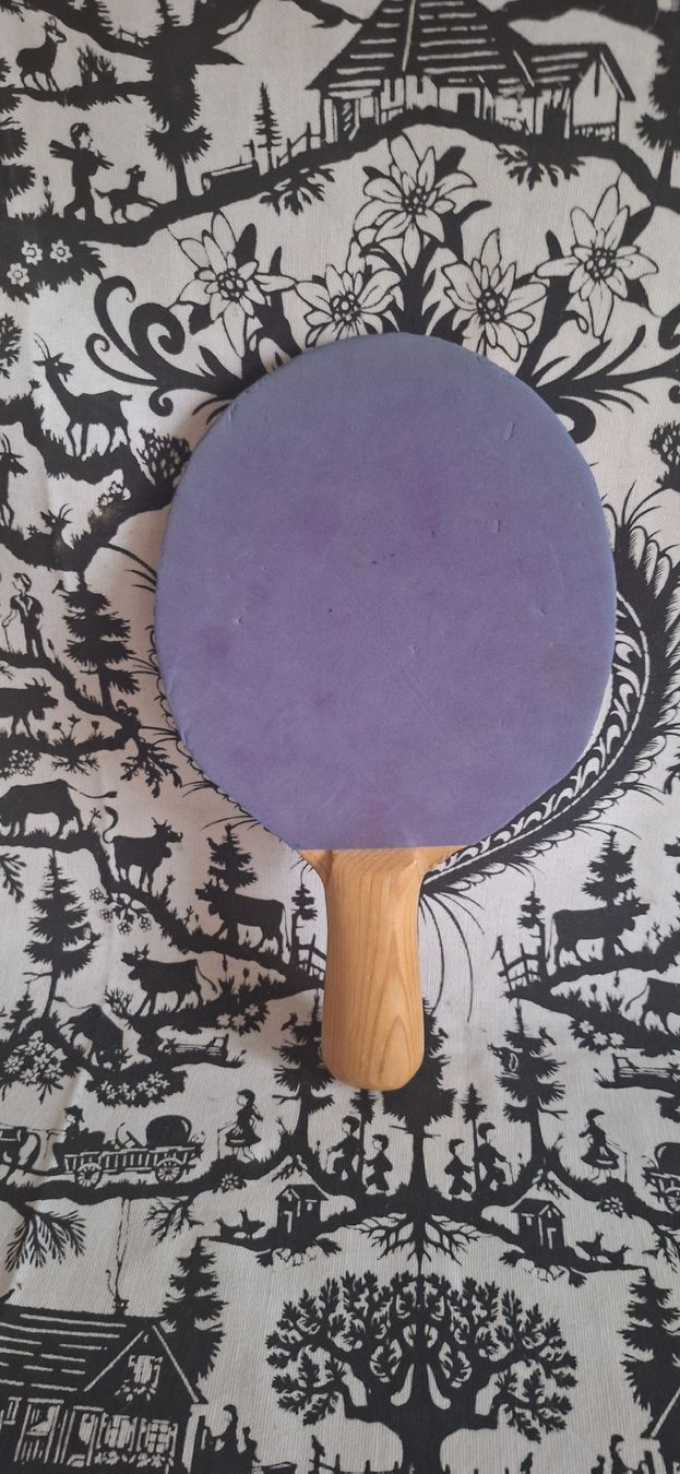Tennis da tavolo: Tischtennisschläger  rosa Holz Griff – Usato da Matten b. Interl venduto da Daeni_2000 1