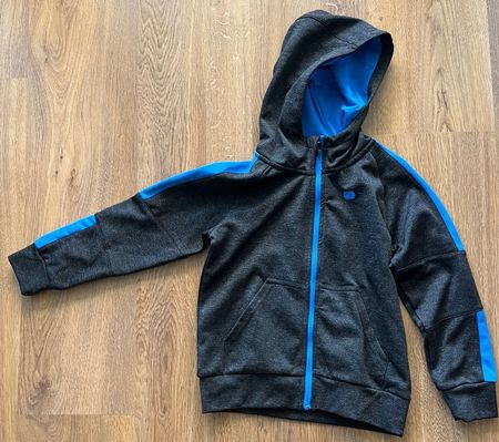 Trainerjacke MANGUUN Gr. 116 grau blau - Pullover
