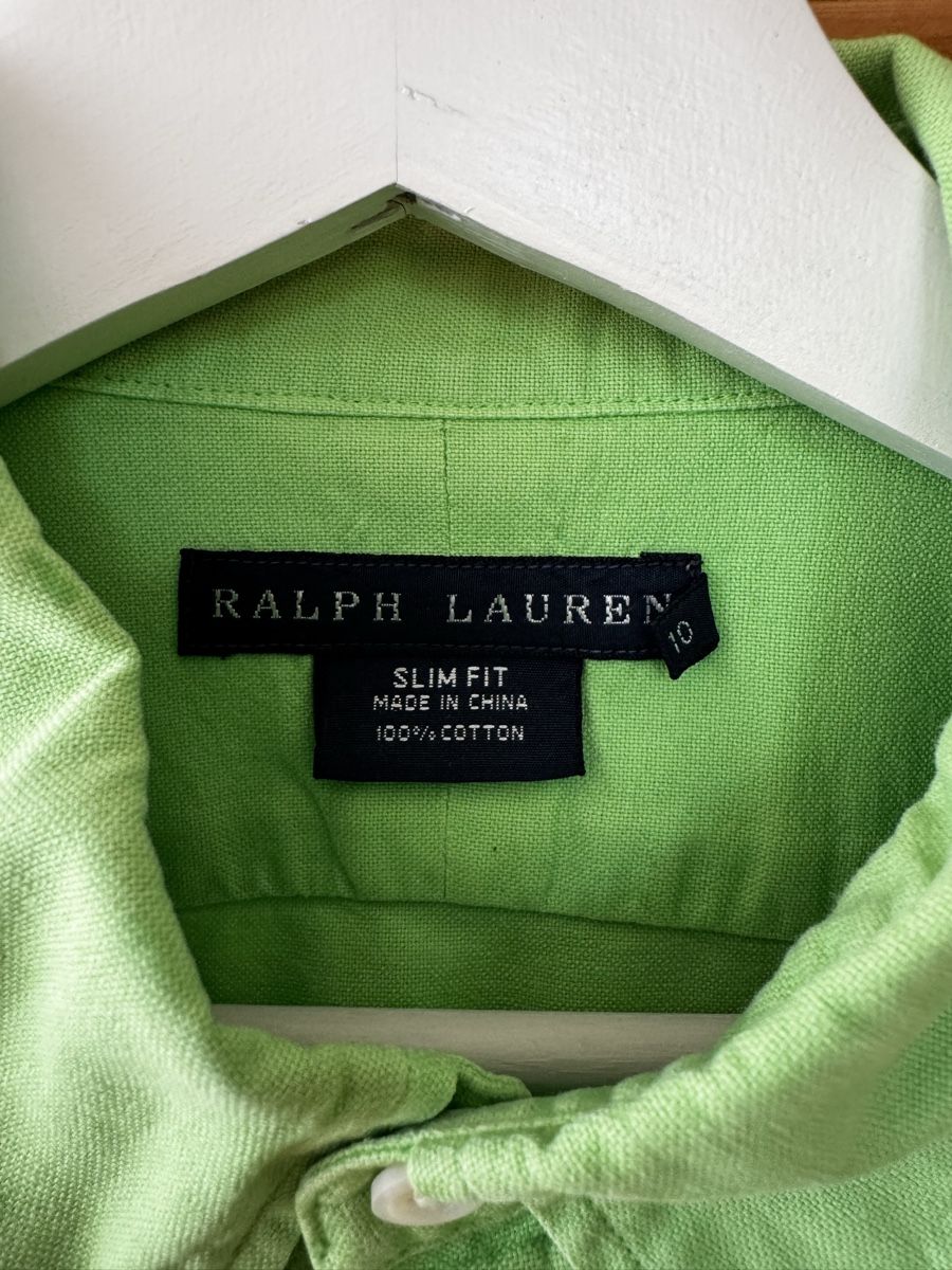 Ralph Lauren Camicette: Ralph Lauren Bluse, Slim Fit, Gr. 10, Hellgrün – Usato da Rotkreuz venduto da TR3B 2