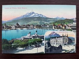 LUZERN Hotel Minerva, Stempelabdruck Waldstätterhof