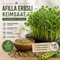 Afilla Erbsli Keimsaat BIO Samen für Microgreens