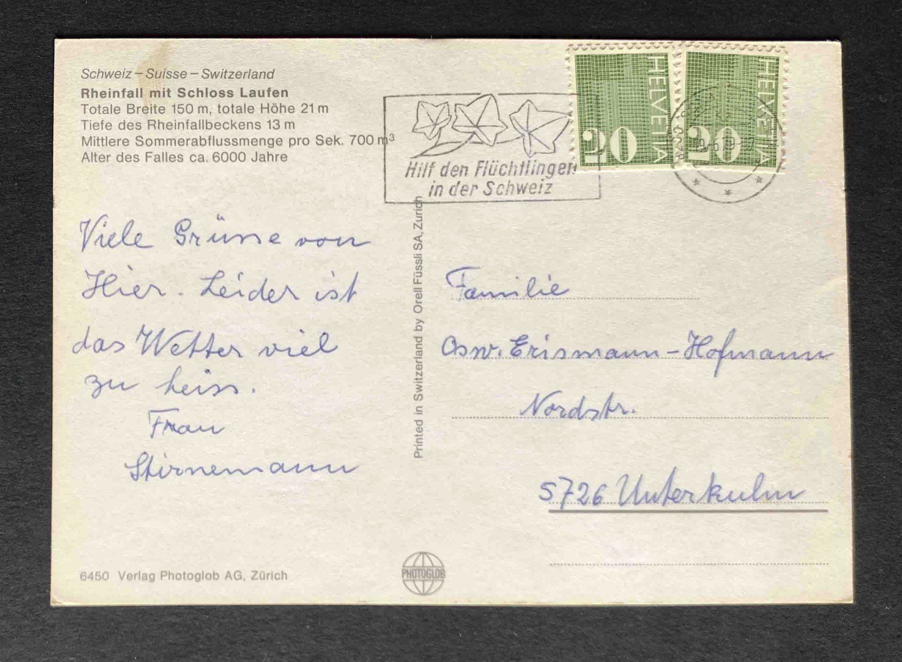 Cartoline postali: AK Rheinfall mit Schloss Laufen – Usato da Goldau venduto da artelier1 1