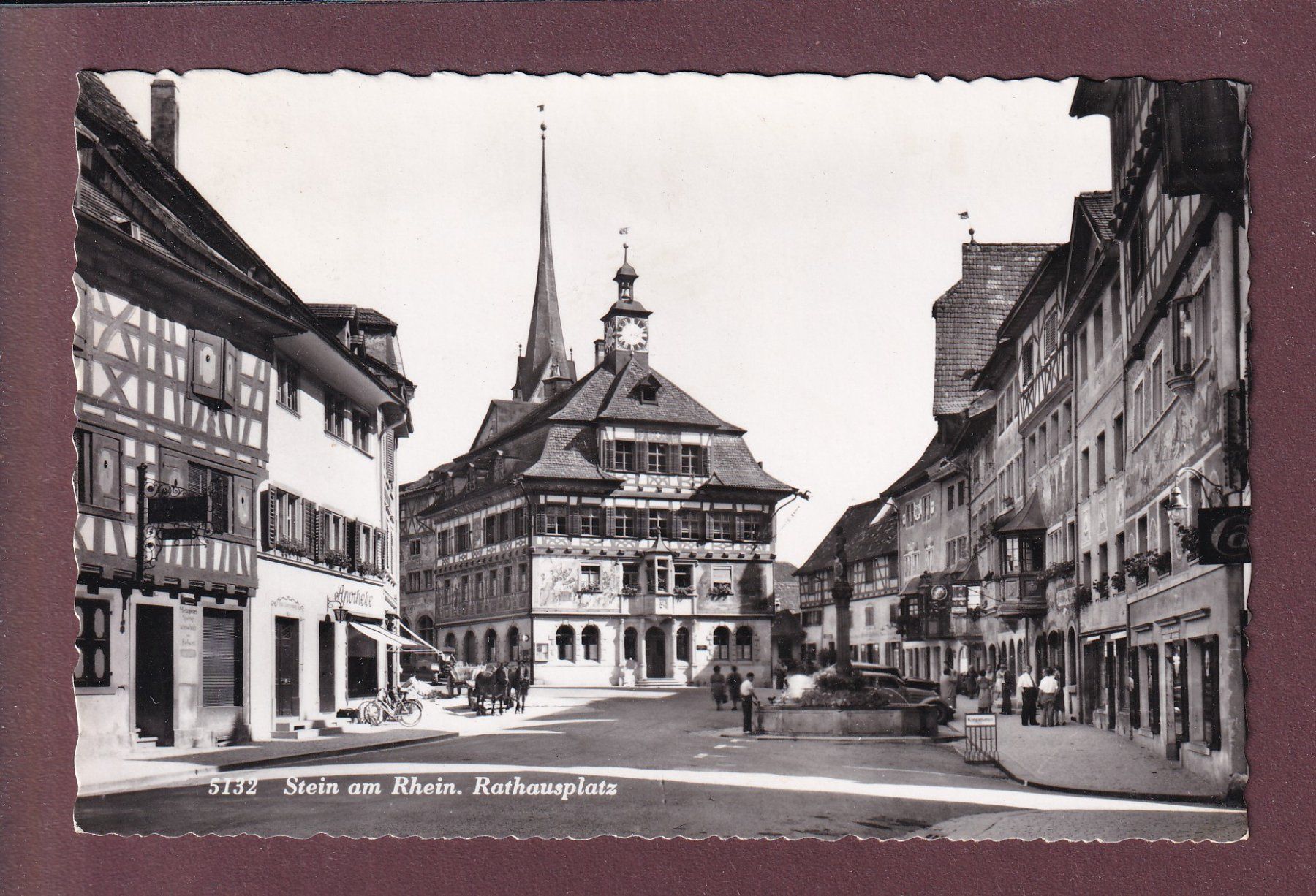 Ansichtskarten: STEIN AM RHEIN - Rathausplatz – Gebraucht aus Pully von nicecards