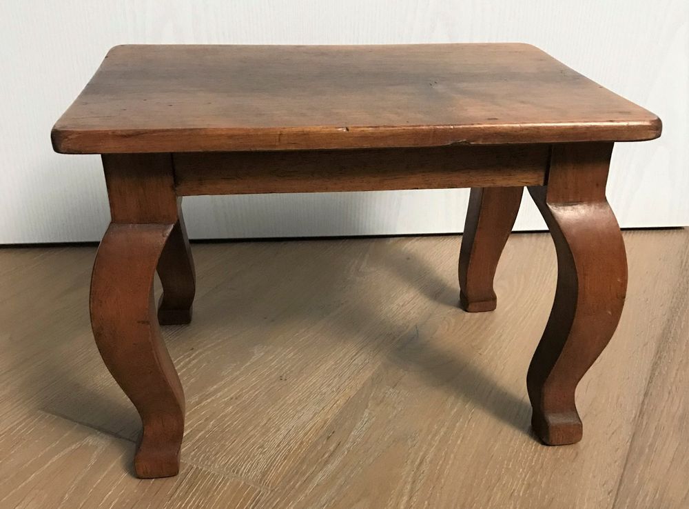 Fussschemel Schemeli Hocker vintage alt Schemel Nussbaum | Kaufen auf ...