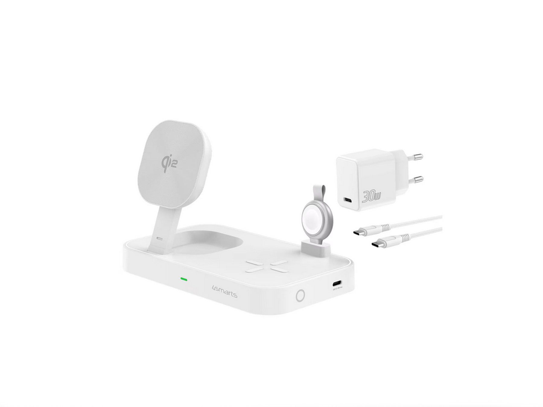 4smarts Caricabatterie: Wireless Charger 4smarts Qi2 Weiss – Nuovo e nell'imballaggio originale da moosseedorf venduto da RTN10