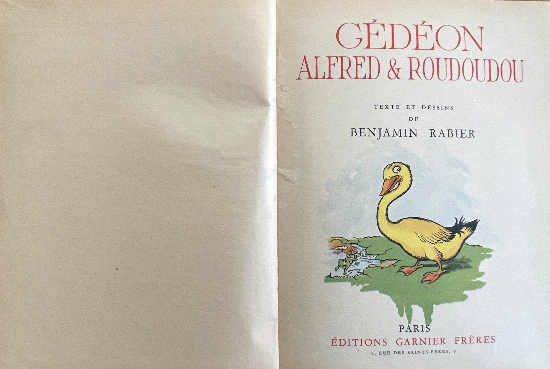 Bücher: Gédéon Alfredo et Roudoudou 1950 - Benjamin Rabier – Gebraucht aus Savagnier von Ne2065 1