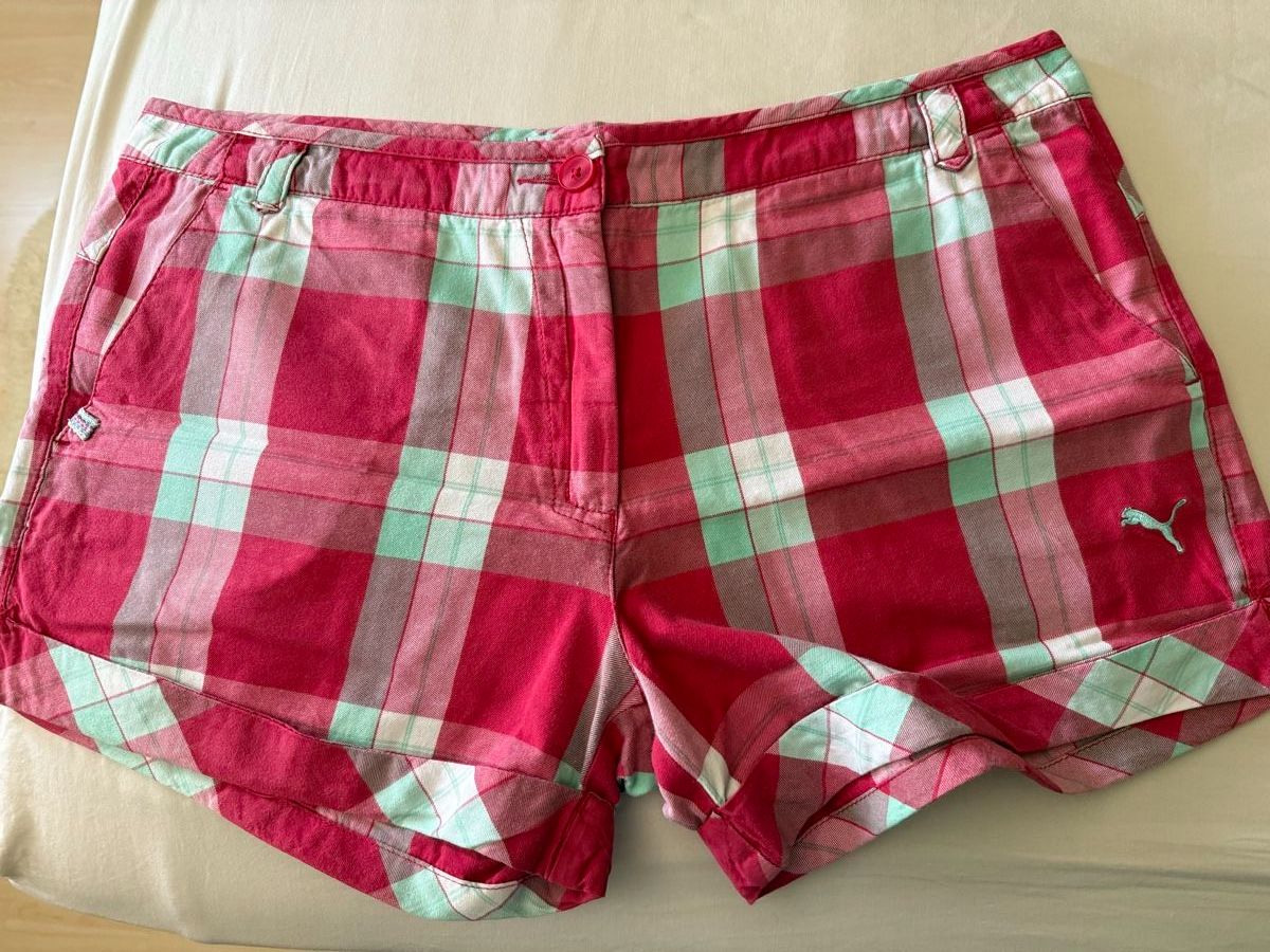 Puma Jeans: Puma Summer Shorts, Size W32, Pink Checkered Pattern☀️ – Neu (gemäss Beschreibung) aus Neirivue von naz_z28w