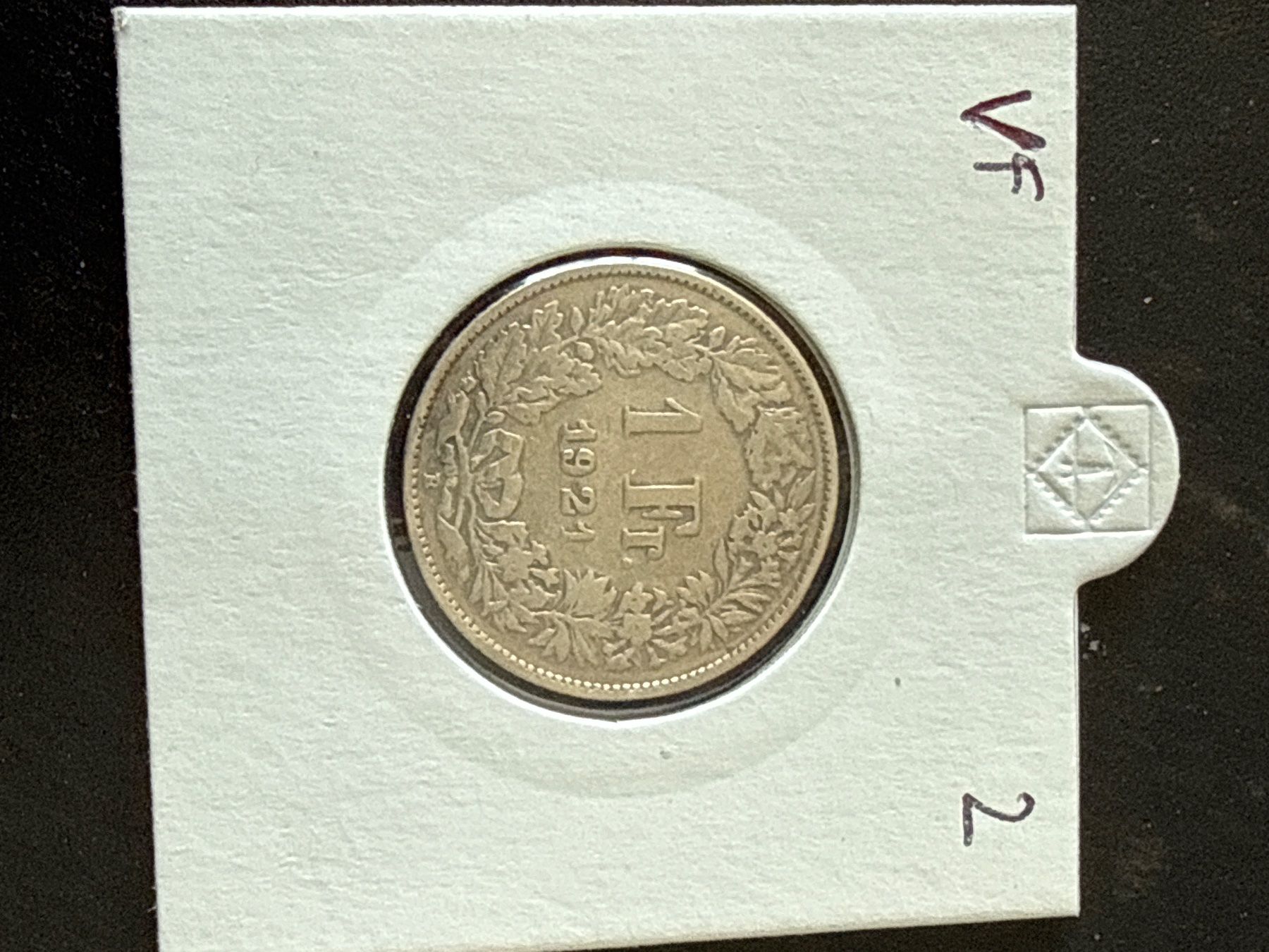 Tutti le monete: Swiss 1 franc 1921 Silver Coin – Usato da Pully venduto da ta571