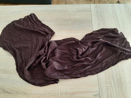 Sommerschal braun - violett mit Glanz, ca. 40 x 144