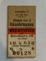 SBB Edmondson Karton Billett 1947