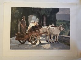 Rolf Gfeller Orig.Farblitografie handsig.  Nr. 76x57cm