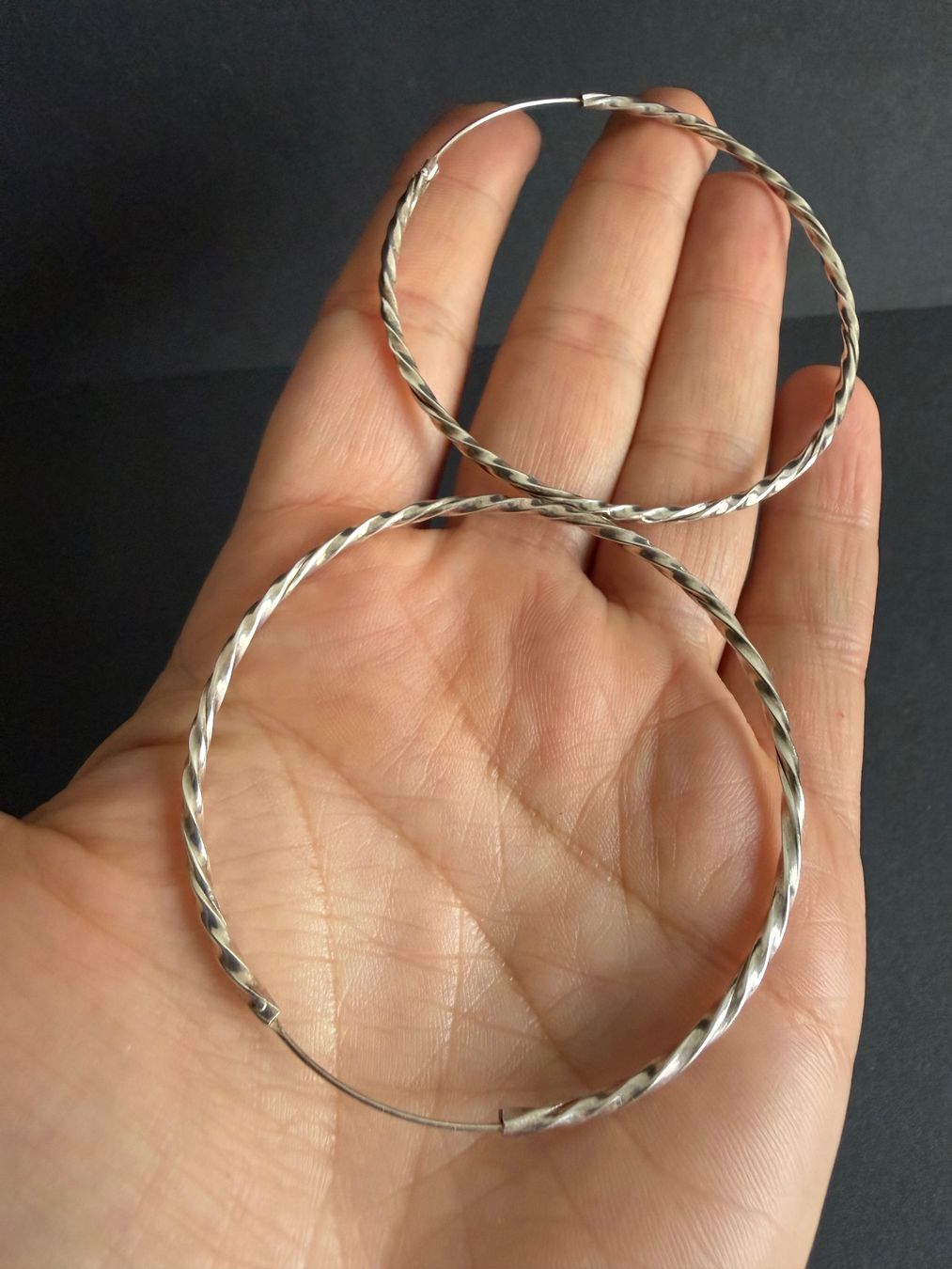 Ohrringe & -stecker: XXL Silber Creolen 925 – Gebraucht aus Spiegel b. Bern von Rogger72 2