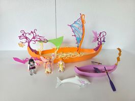 Playmobil Fee Schiff mit Figuren und Zubehör guter Zustand