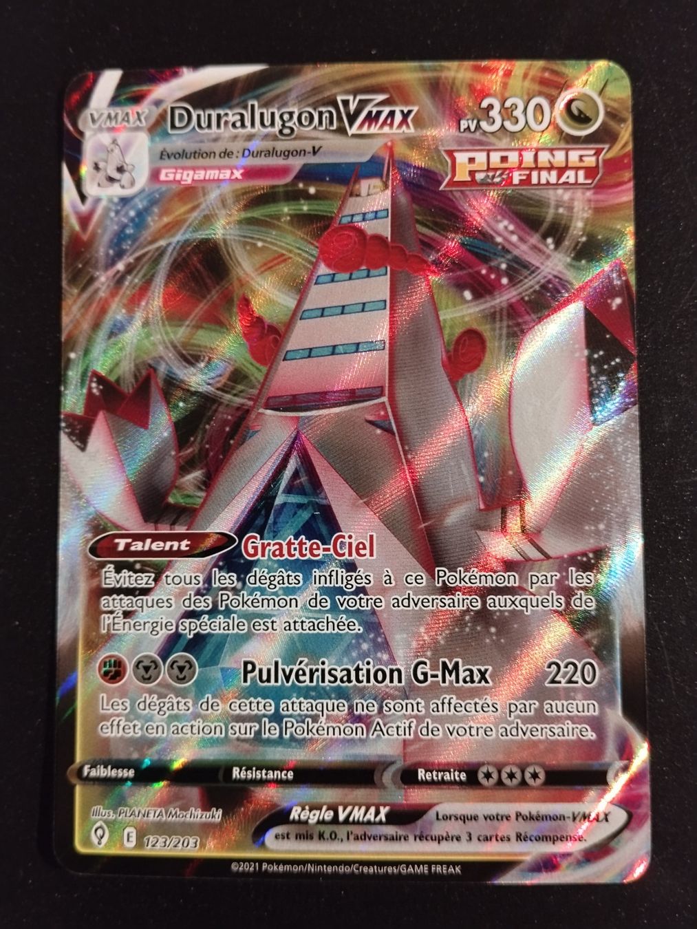 Pokémon Cartes à collectionner: Pokémon Évolution Céleste: Duralugon Vmax 123/203 FR – D'occasion à Palézieux-Village par oufoux08