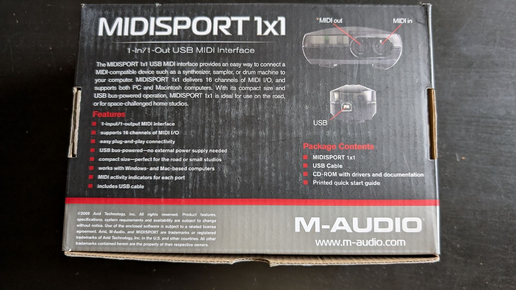 M-Audio Studioequipment: M-Audio MIDISPORT 1x1 USB MIDI Interface – Gebraucht aus Langnau i. E. von blu_7xhw 4