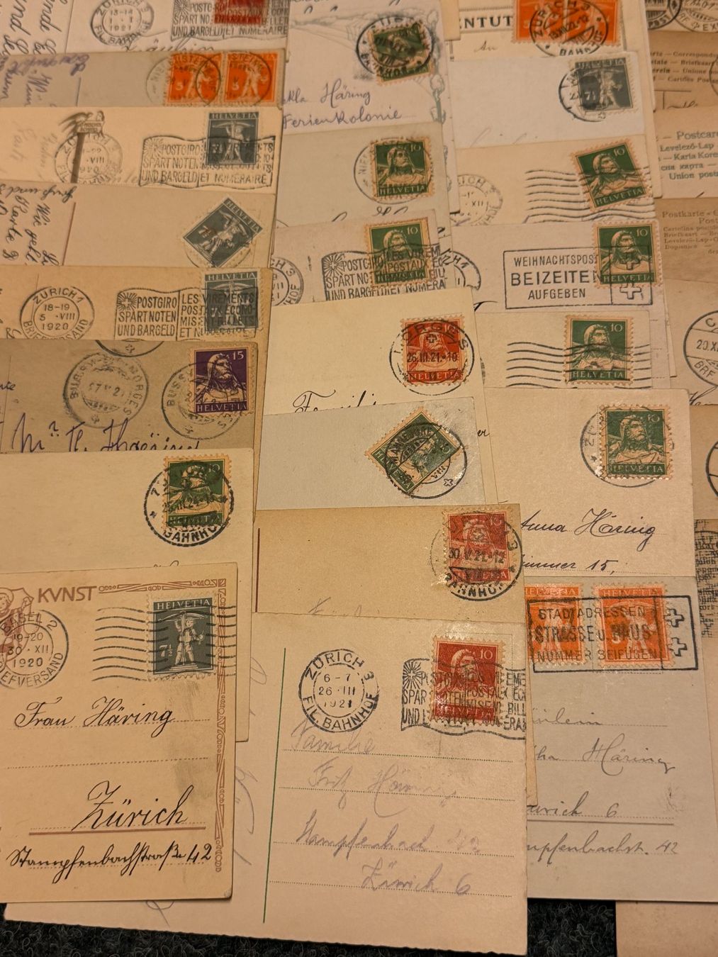 Tous les timbres: 50 Stk. alte Postkarten mit CH-Marken – D'occasion à Eschlikon TG par Tiefe7 4