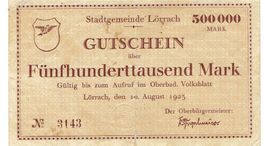 Lörrach 500000 Mark 19.08.1923 VZ