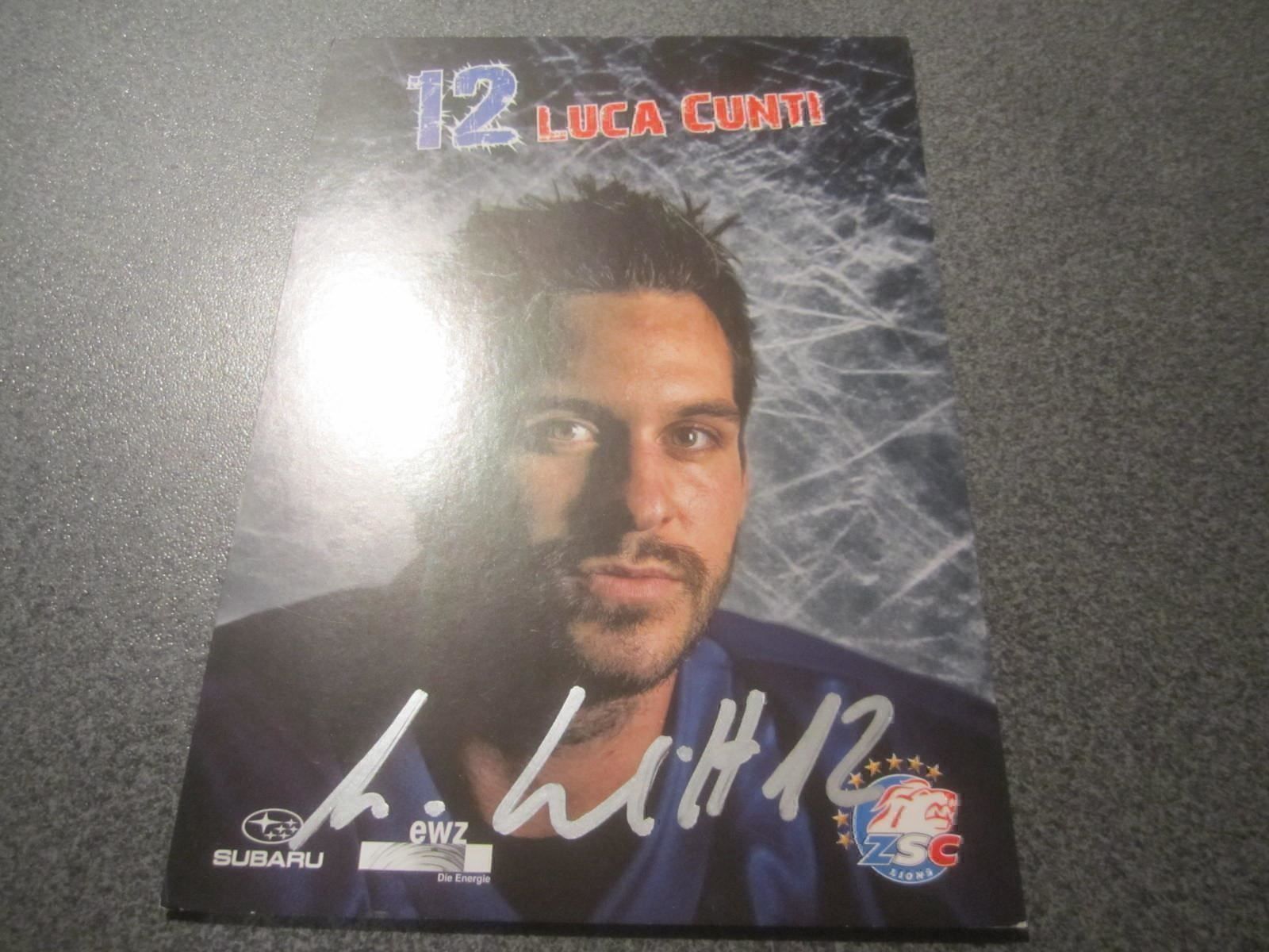 Autografi: ZSC Autogrammkarte 12 Luca Cunti 2014/15 – Usato da Zürich venduto da Motzkuh