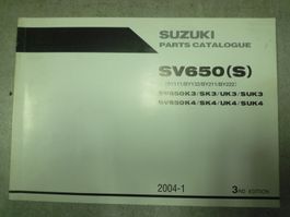 Ersatzteil -Katalog Suzuki SV 650 (S)    Jg.2004-1