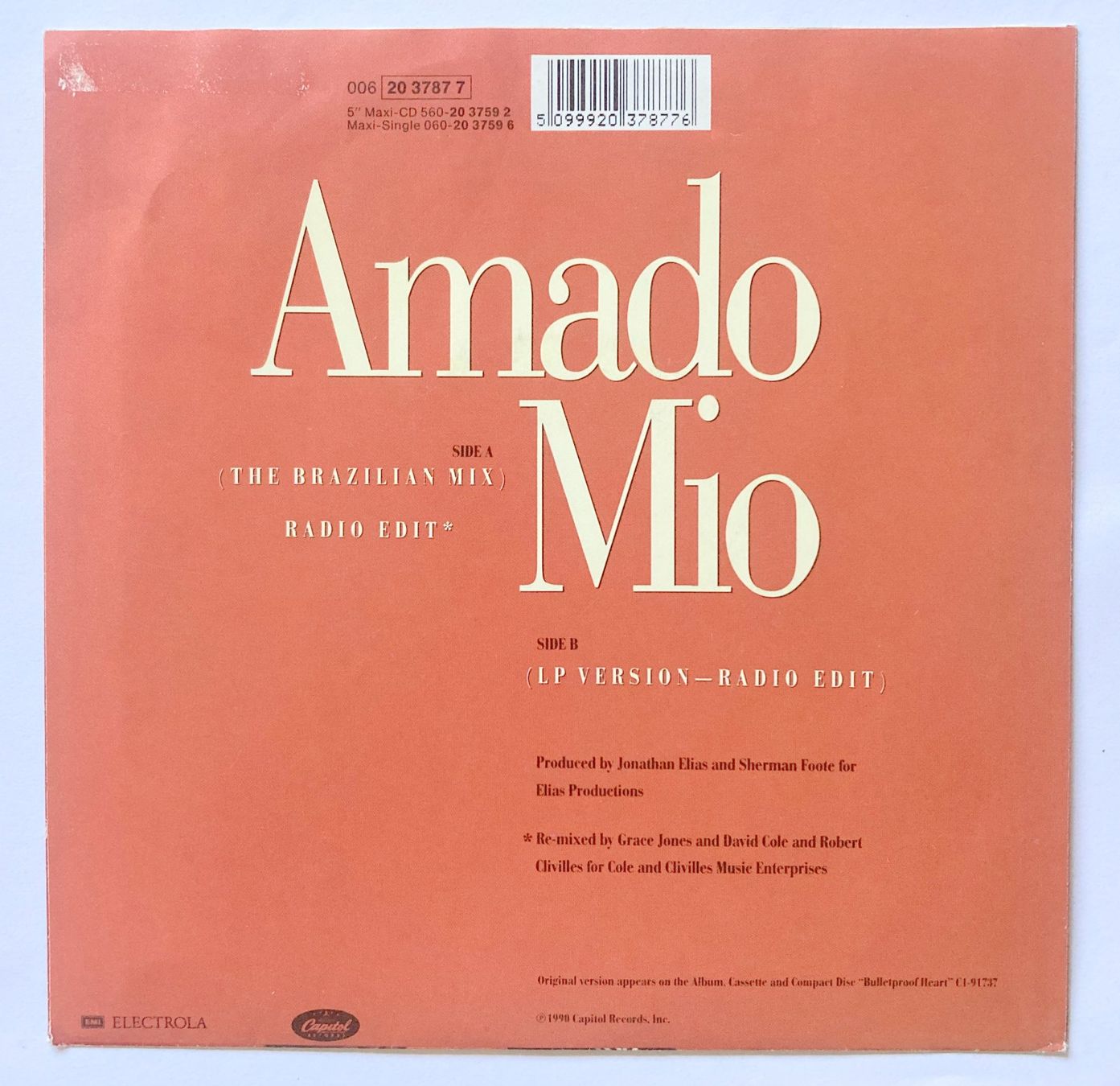 Vinyles: GRACE JONES - AMADO MIO – D'occasion à Bottens par hotter-than-hell 1