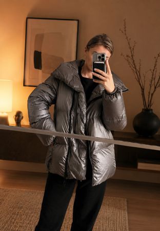 Massimo Dutti  Down Jacket Grey XS