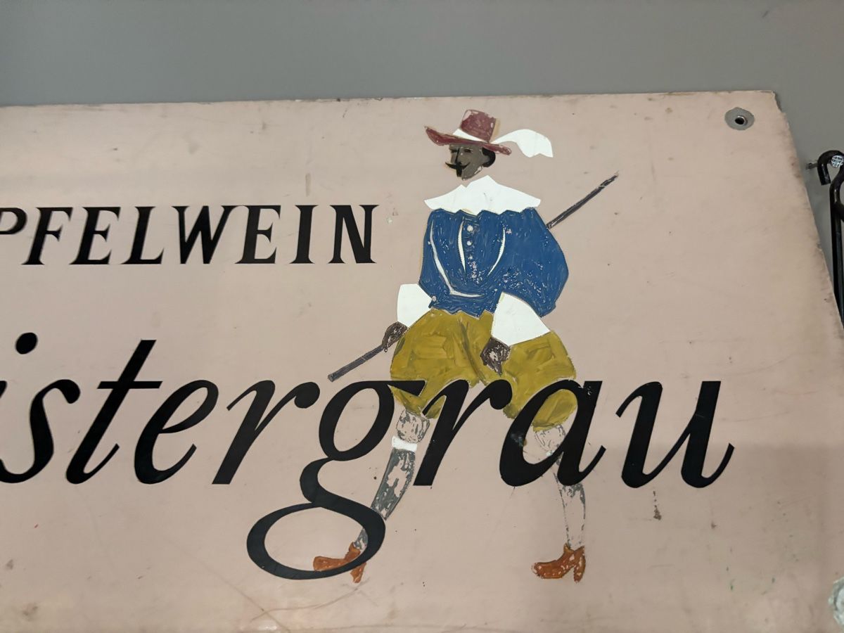Insegne: Apfelwein Meistergrau Blechschild, kein Emailschild – Usato da Staufen venduto da timelessvintage 4