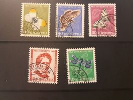Schweiz Michel 561-565 Schmetterlinge