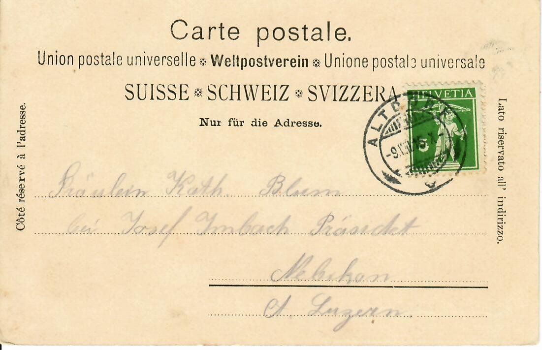 Cartoline postali: Altdorf  1915  (Velo Fabrik) – Usato da Hochdorf venduto da Ziegel-16 1