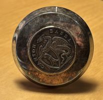 Jezler Flaschenverschluss m. 1809 Basler Batzen 800er Silber
