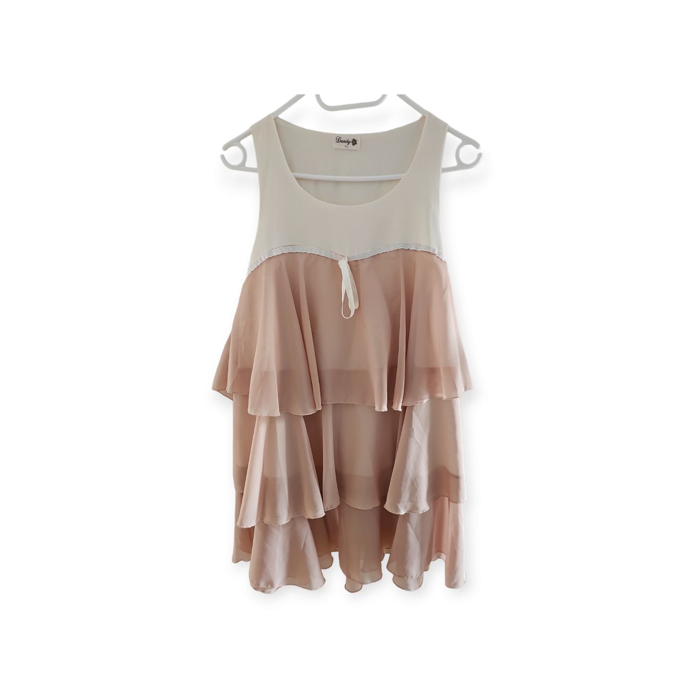 Vestiti: Kleid Vintage Gr. S Beige/Weiss – Nuovo (secondo la descrizione) da Langenthal venduto da SecondChanceShop 2